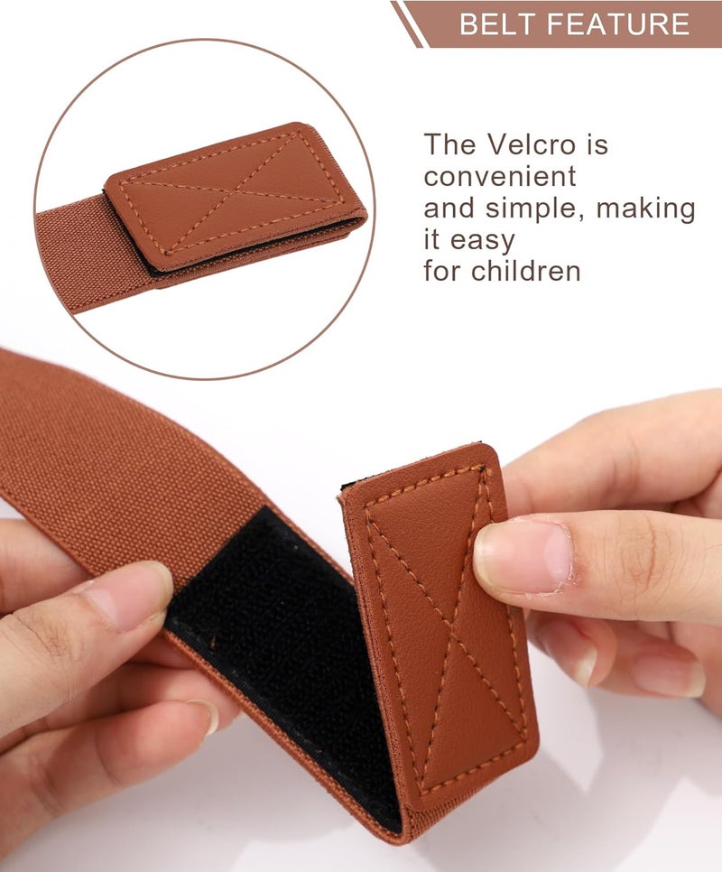 WELROG Kids Belts for Boys - Velcro Buckle Toddler Belt Elastic Adjustable Belt for Boys Girls - Image 4